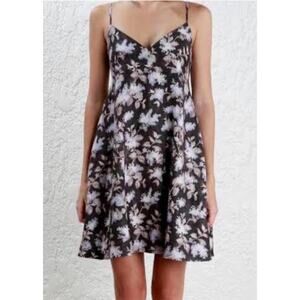 New Zimmerman Stranded Sun Dress Lavender Floral Linen NWT US 10 Fit & Flare